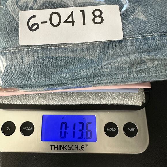 Chambray Denim Pants Medium Light Blue Belted Wide Leg Cropped Beachy Coastal - Picture 11 of 11